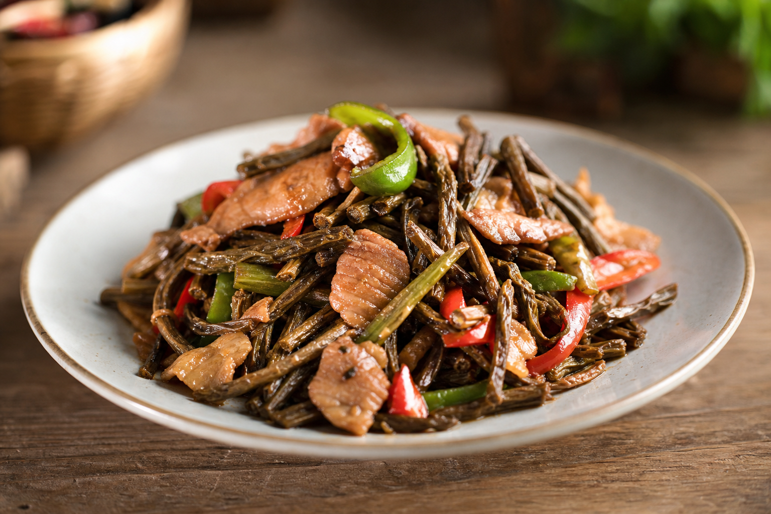 干豇豆炒肉