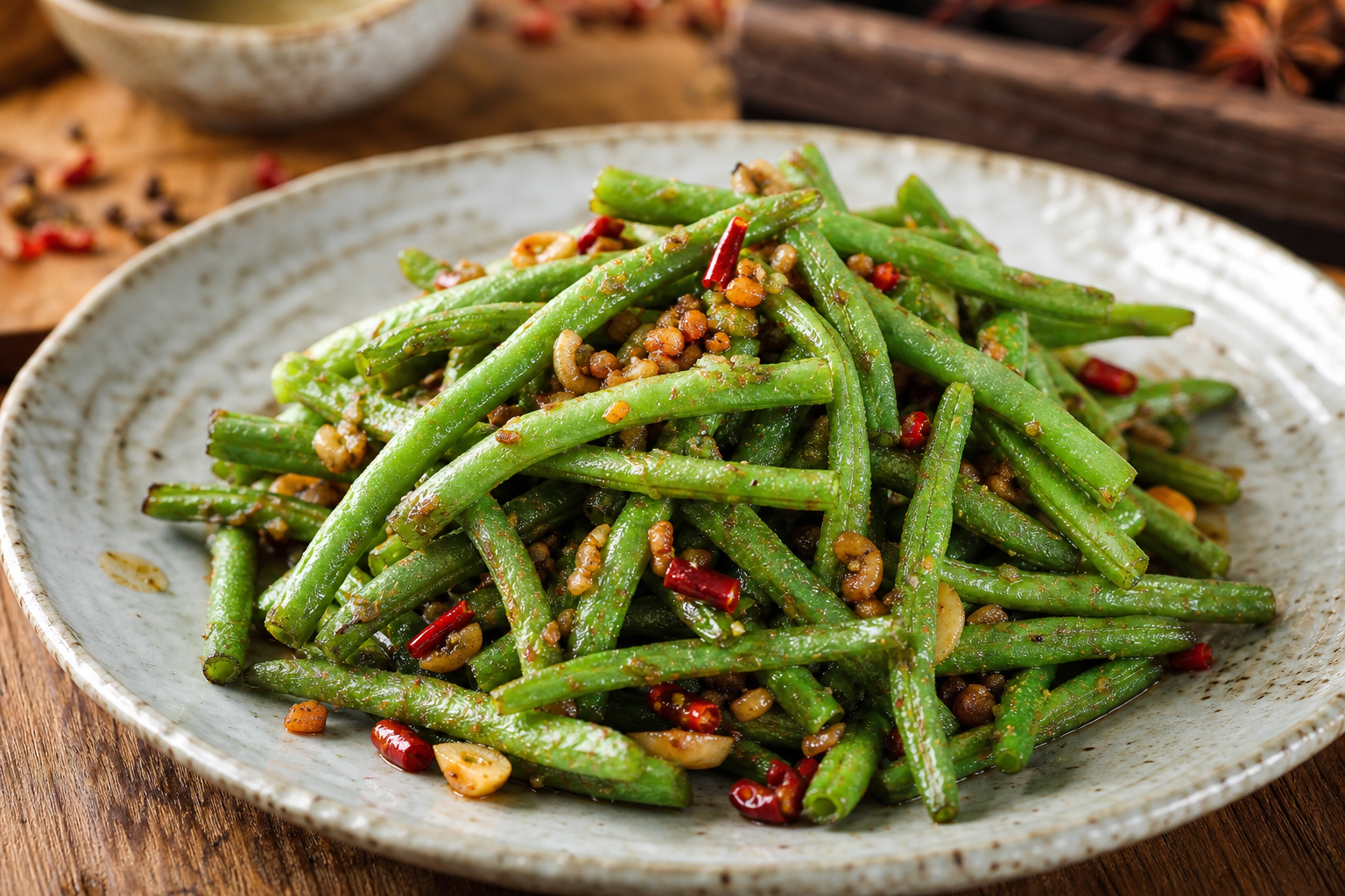 椒盐四季豆 椒盐四季豆
