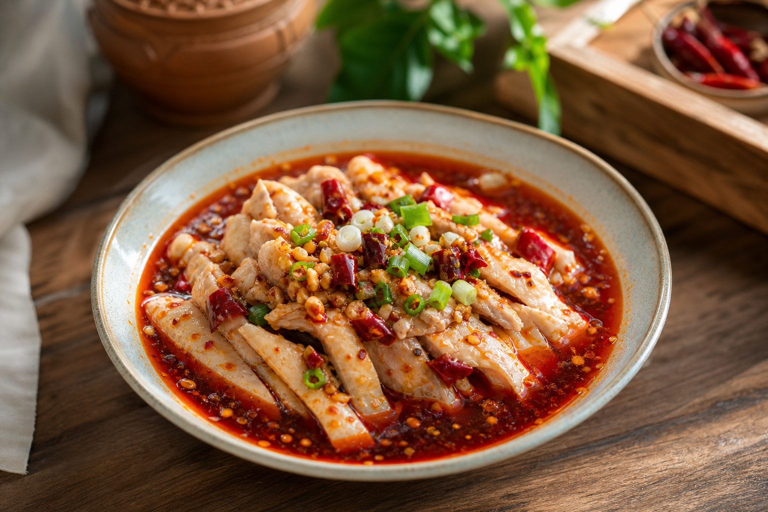 水煮鸡肉