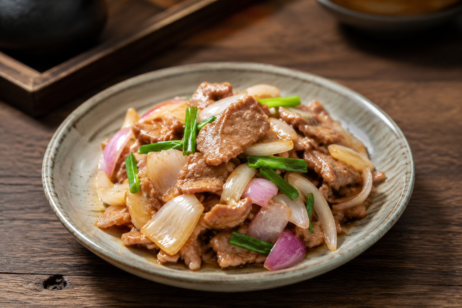 洋葱炒肉