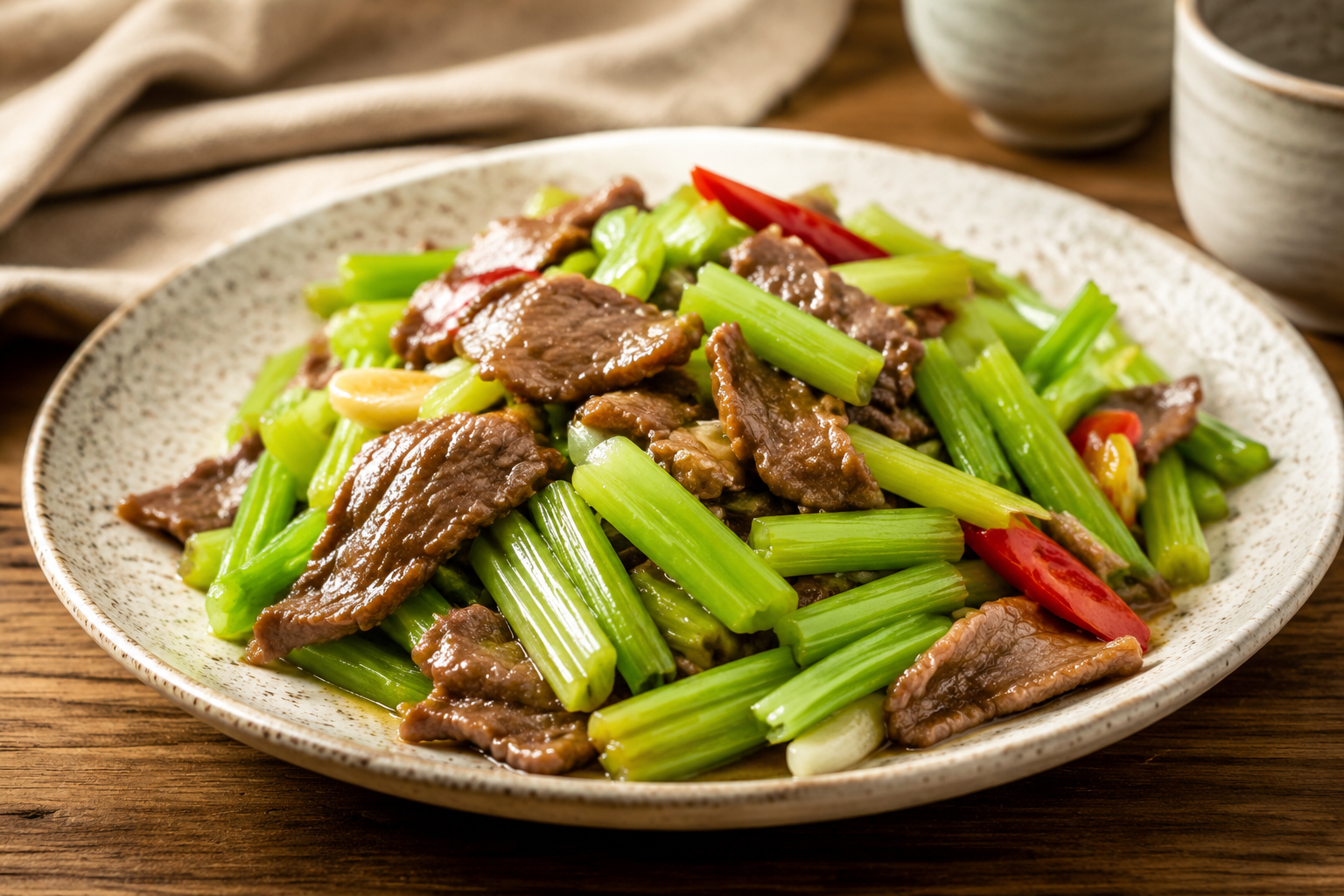 芹菜牛肉