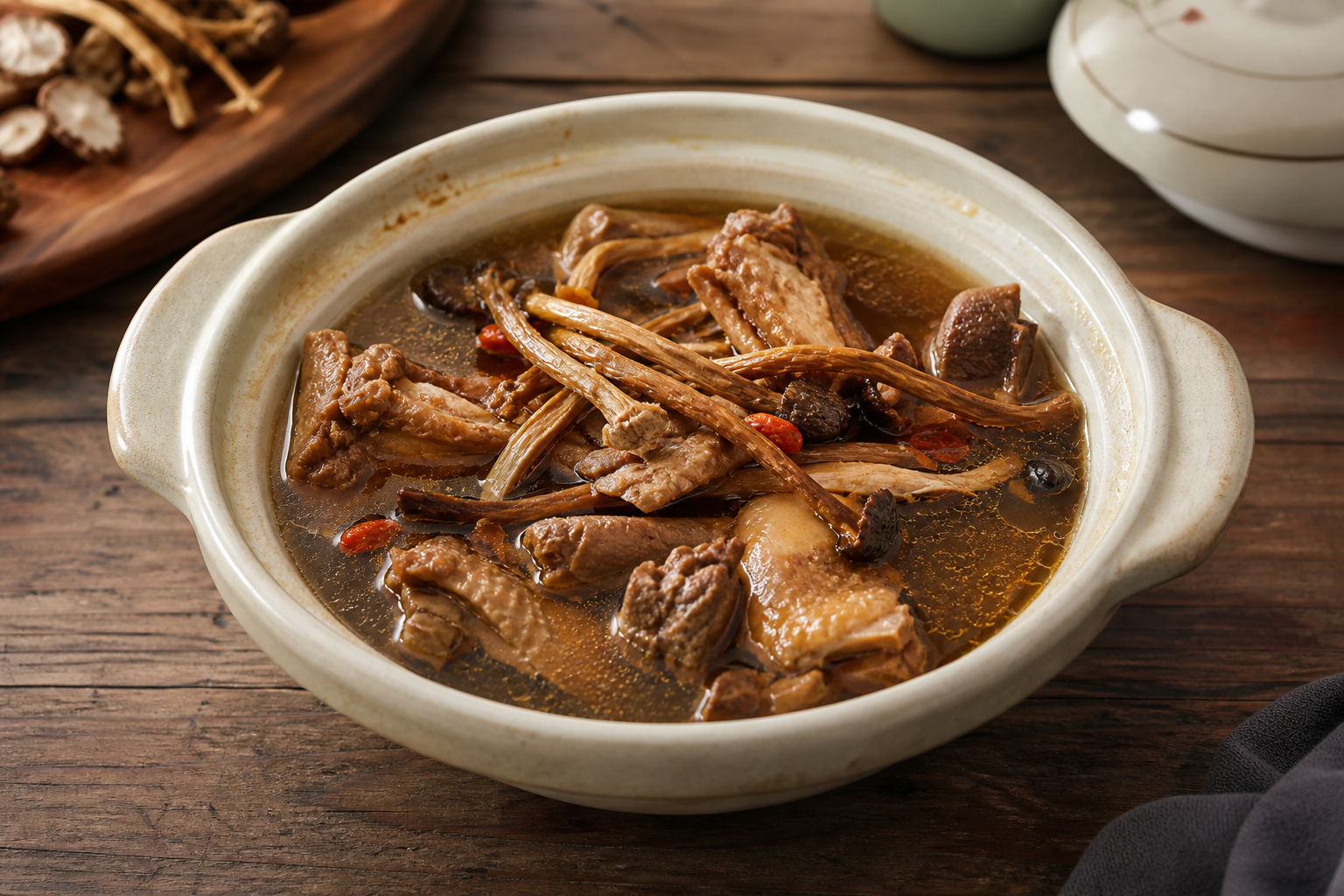 茶树菇老鸭汤