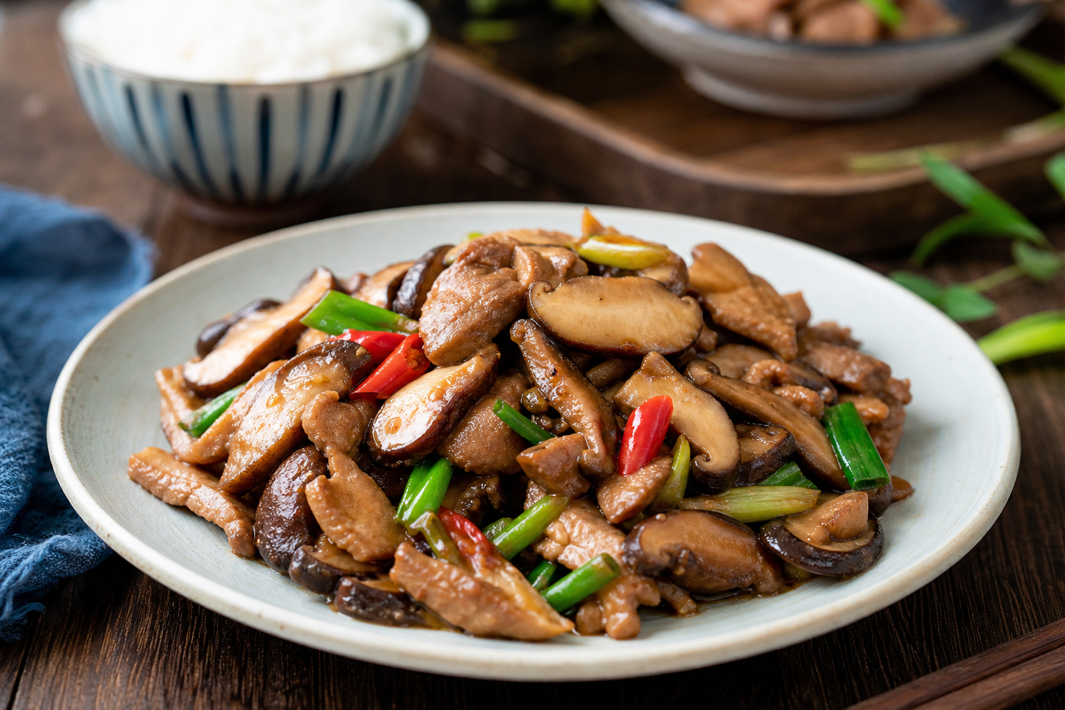 香菇炒肉 香菇炒肉
